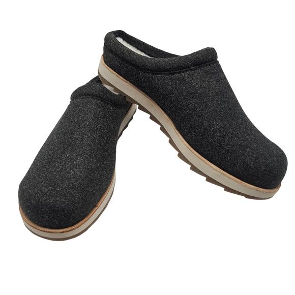 Merrell Men's Juno Felt and Faux Fur Clog Comfort Slippers Dark Gray Size 11.5 - Picture 1 of 11